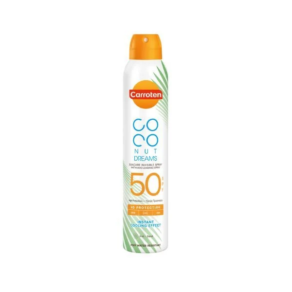 CARROTEN ΑΝΤΗΛΙΑΚΟ COCONUT DREAMS SPF50 ΔΙΑΦΑΝΟ SPRAY 200ML