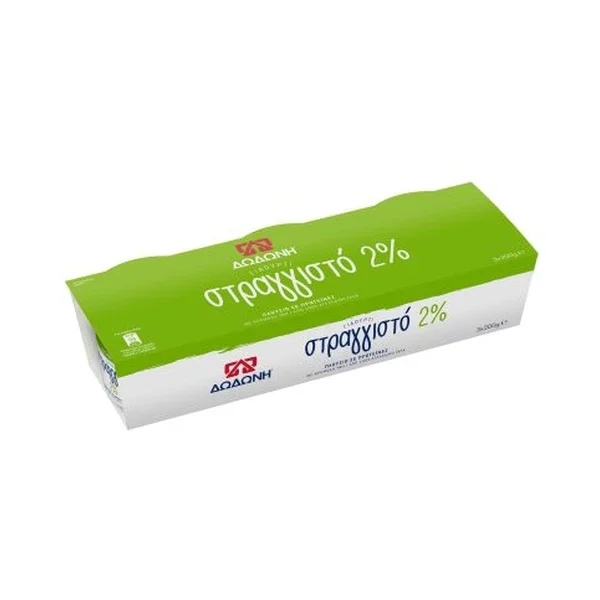 ΔΩΔΩΝΗ ΓΙΑΟΥΡΤΙ ΣΤΡΑΓΓΙΣΤΟ 2% 3X200GR